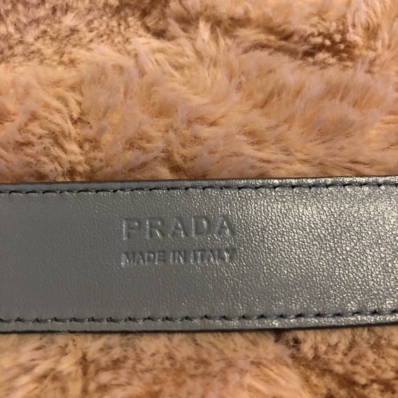 Prada Saffiano Leather Buckle Belt